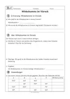 Vorschau - Arbeitsblätter - Winkelsumme im Viereck herleiten & fehlende Winkel berechnen - Seite 1