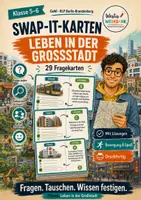 Vorschau - Spiele - 🃏 SwapIt-Kartenspiel: Leben in der Großstadt – 29 Fragekarten | Lernen mit Bewegung | GeWi Klasse 5–6 - Deckblatt
