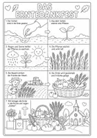 Vorschau - Mal- und Bastelvorlagen - Erntedank | Erntedankfest Ausmalbild | Kostenlos | Klasse 1-4 - Seite 1