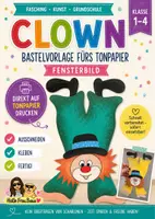 Vorschau - Mal- und Bastelvorlagen - Clown Bastelvorlage Kunstidee Fasching Fastnacht Karneval - Deckblatt