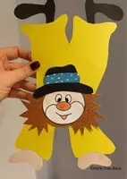 Vorschau - Mal- und Bastelvorlagen - Clown Bastelvorlage Kunstidee Fasching Fastnacht Karneval - Seite 2