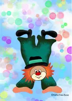 Vorschau - Mal- und Bastelvorlagen - Clown Bastelvorlage Kunstidee Fasching Fastnacht Karneval - Seite 3