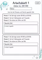 Vorschau - Arbeitsblätter - Zahlenrätsel | Mathematik Klasse 4 | 10 Arbeitsblätter als PDF - Seite 1