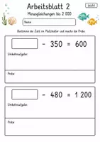 Vorschau - Arbeitsblätter - Gleichungen mit Platzhaltern | Mathematik Klasse 4 | 10 Arbeitsblätter als PDF - Seite 2