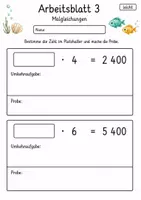 Vorschau - Arbeitsblätter - Gleichungen mit Platzhaltern | Mathematik Klasse 4 | 10 Arbeitsblätter als PDF - Seite 3