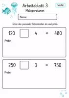 Vorschau - Arbeitsblätter - Operatoren verstehen | Mathematik Klasse 4 | 10 Arbeitsblätter als PDF - Seite 3