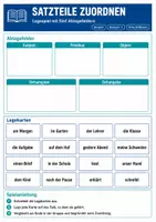 Vorschau - Arbeitsblätter - Satzglieder – 3 Lernspiele für Klasse 5–7 | Merkspiel, Legespiel & Klappkarten - Seite 2