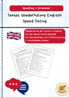 Vorschau - Arbeitsblätter - Tenses: Speed Dating Wiederholung der Zeitformen Englisch - Deckblatt