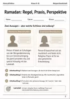 Vorschau - Arbeitsblätter - Islamische Feiertage und religiöse Vielfalt – Klasse 9–10 - Seite 1