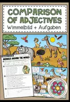 Vorschau - Arbeitsblätter - COMPARISON OF ADJECTIVES – Steigerung der Adjektive | Wimmelbild & Aufgaben - Deckblatt