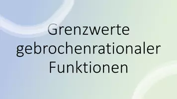 Vorschau - Arbeitsblätter - Grenzverhalten gebrochenrationaler Funktionen und Asymptoten Unterrichtsstunde - Seite 1