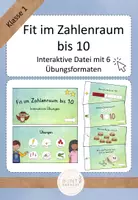 Vorschau - Interaktives Material - Fit im Zahlenraum bis 10 interaktive Übungen - Deckblatt