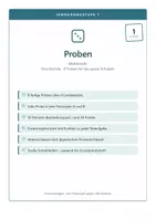 Vorschau - Test - Proben Mathematik Klasse 1 Grundschule - Deckblatt