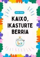 Vista previa - Hojas de trabajo - IKASTURTE HASIERAKO DINAMIKAK, HASIERAKO EBALUAZIOA eta TUTORETZA - Portada
