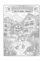Vorschau - Mal- und Bastelvorlagen - Graubünden Schweiz Kanton Ausmalbilder - Seite 2