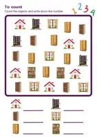 Vorschau - Arbeitsblätter - Materialpaket - Spiele / Games - At home / Living / Furniture & Rooms - zu Hause / wohnen / Möbel & Räume - Englisch - Seite 2