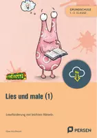 Vorschau - Arbeitsblätter - Leseförderung mit leichten Rätseln: Lies und male - Deckblatt