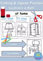 Vorschau - Arbeitsblätter - Materialpaket - Erstleser / First Reader - At home / Living / Furniture & Rooms - zu Hause / wohnen / Möbel & Räume - Englisch - Seite 1