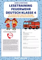 Vorschau - Stundenentwürfe - Lesetraining Feuerwehr Klasse 4 – Leseverständnis mit Lösungen - Deckblatt