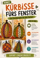 Vorschau - Stundenentwürfe - Kunst Herbst 🎃 | Kürbisse fürs Fenster | Fensterdeko & Kunstprojekt | differenziert - Deckblatt