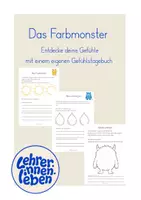 Vorschau - Unterrichtsreihen - Materialpaket Das Farbenmonster - Deckblatt
