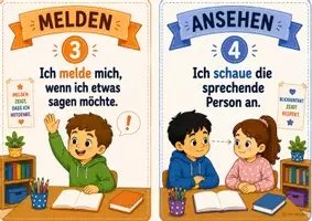 Vorschau - Poster - Gesprächsregeln – Poster Set für die Grundschule | Regeln für gute Gespräche - Seite 2