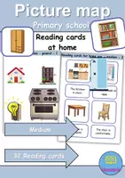 Vorschau - Spiele - Lesekarten/Bildkarten - At home / Living / Furniture & Rooms - zu Hause / wohnen / Möbel & Räume (Easy) - Englisch - Deckblatt