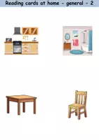 Vorschau - Mal- und Bastelvorlagen - Materialpaket - Lesekarten/Bildkarten At home / Living / Furniture & Rooms - zu Hause / wohnen / Möbel & Räume Easy and Medium - Englisch - Seite 3