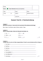 Vorschau - Klassenarbeiten - Rechtschreibarbeit: Doppelvokale & Konsonantenverbindungen – 3 Niveaustufen - Seite 1