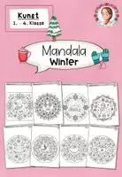 Vorschau - Arbeitsblätter - Winter-Mandala Kunst Ausmalbilder (1.-4. Klasse) - Deckblatt