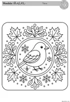 Vorschau - Arbeitsblätter - Winter-Mandala Kunst Ausmalbilder (1.-4. Klasse) - Seite 3