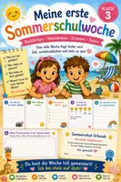 Vorschau - Arbeitsblätter - Meine erste Sommerschulwoche | Rückblick & Reflexion - Deckblatt