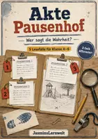 Vorschau - Arbeitsblätter - Leseförderung - Akte Pausenhof (5 Akten Fälle) - Deckblatt