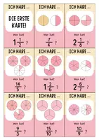 Vorschau - Spiele - Unechte Brüche & Gemischte Brüche - Ich habe... Wer hat...? Spiel Mathe - Seite 1