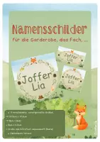 Vorschau - Anderer Materialtyp - Namensschild für die Garderobe, das Fach, ... - Deckblatt
