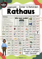 Vorschau - Stationenlernen - Leben in der Stadt - Rathaus - Ämter & Behörden - Legespiel - Deckblatt