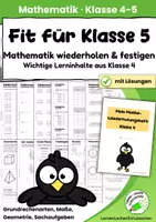 Vorschau - Arbeitsblätter - Fit für Klasse 2–5 – Mathematik wiederholen & festigen | Komplettset Klasse 1–4 mit Lösungen - Seite 1