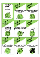 Vorschau - Arbeitsblätter - Stand up when... At home / Living / Furniture & Rooms - zu Hause / wohnen / Möbel & Räume - Englisch Spiel / Game - Seite 1