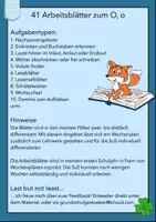 Vorschau - Unterrichtsreihen - Arbeitsblätter Buchstabe O Grundschrift Wochenplan Buchstabeneinführung - Seite 1