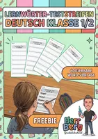 Vorschau - Arbeitsblätter - Lernwörter Teststreifen Deutsch Klasse 1/2 - Deckblatt