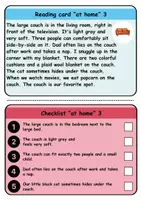 Vorschau - Spiele - Reading task cards: At home / Living / Furniture & Rooms - zu Hause / wohnen / Möbel & Räume - Englisch (Wendekarten) - Seite 3
