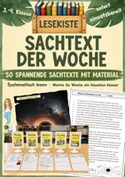 Vorschau - Arbeitsblätter - Sachtext der Woche - Lesekiste | Jahrespaket Klasse 3/4 | 50 Sachtexte mit Material - Deckblatt