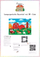 Vorschau - Arbeitsblätter - Bauernhof: Lesespurgeschichte mit QR-Code (Leseverstehen) - Deutsch - Kl. 2/3 - Deckblatt