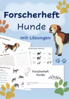 Vorschau - Arbeitsblätter - Forscherheft zum Thema Hunde - Deckblatt