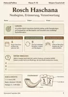 Vorschau - Arbeitsblätter - Rosch Haschana – Arbeitsheft für Klasse 9–10 - Deckblatt