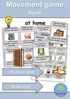 Vorschau - Spiele - Bewegungsspiel: At home / Living / Furniture & Rooms - zu Hause / wohnen / Möbel & Räume - Englisch - Deckblatt