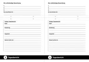 Vorschau - Arbeitsblätter - Bewerbung, Lebenslauf & Tagesbericht – Flipbook - Seite 1