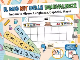 anteprima - Materiale di supporto/inclusione - EQUIVALOMETRO: Kit Manipolativo Plastificabile e Cancellabile per le Equivalenze - Pagina di copertina