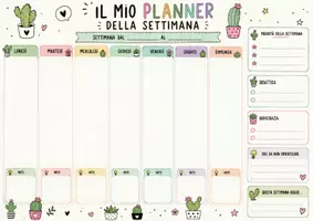 anteprima - Programmi scolastici / Materiali per docenti - Il mio planner della settimana - Pagina di copertina
