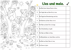 Vorschau - Stundenentwürfe - Am Koalabaum Lies und Male Lesetraining differenziert handlungsorientiert Lesen Leseflüssigkeit - Seite 3